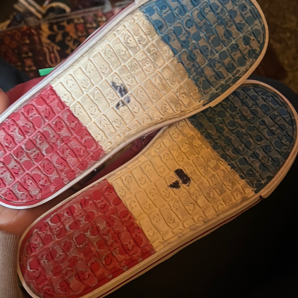 Red sanuk shoe